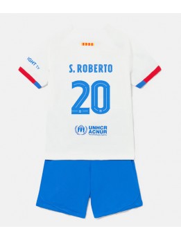 Barcelona Sergi Roberto #20 Auswärts Trikotsatz für Kinder 2023-24 Kurzarm (+ Kurze Hosen)